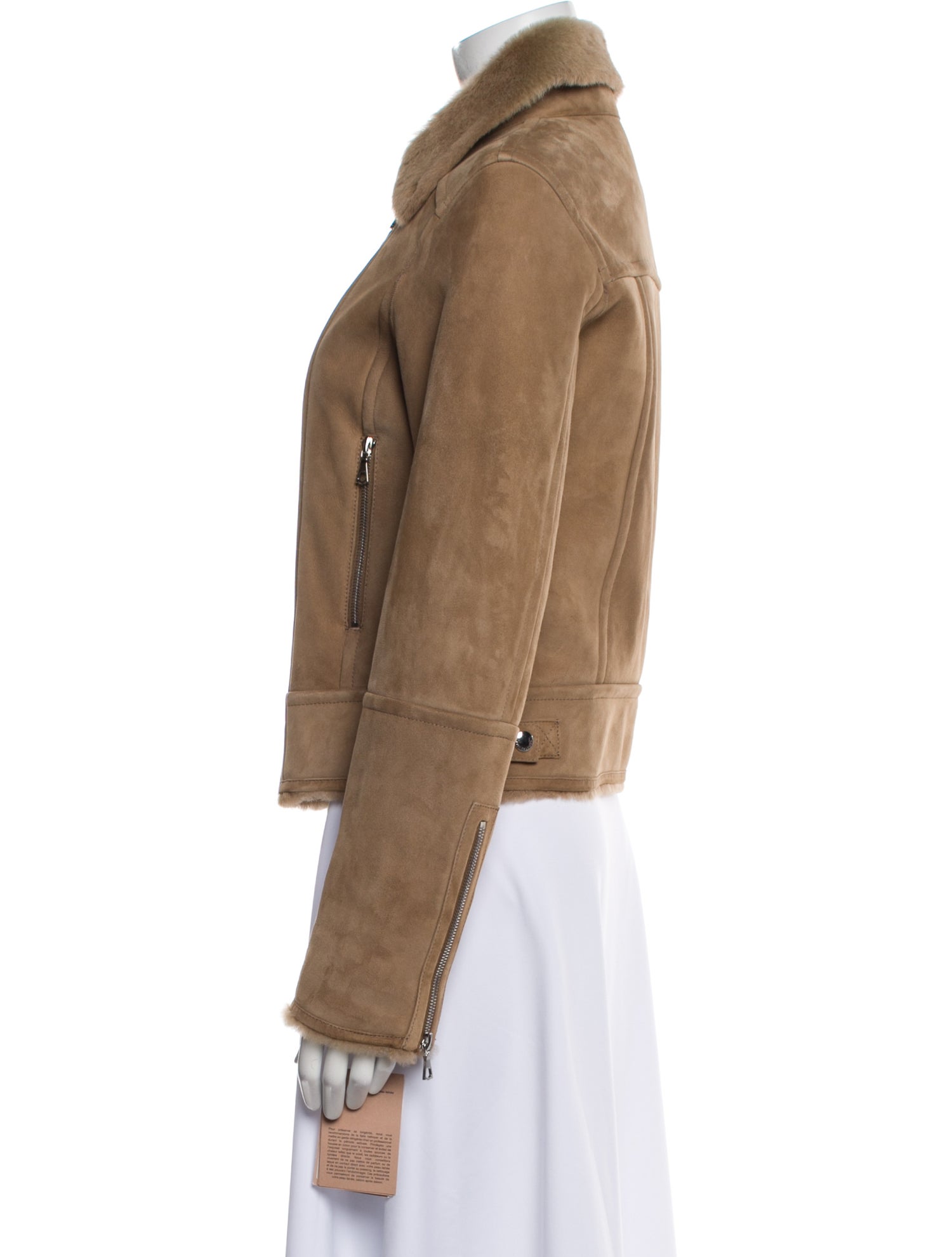 Yves Salomon Lamb Leather Biker Jacket