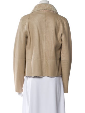 Yves Salomon Lambskin Faux Fur Jacket