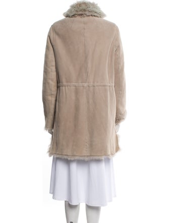 Yves Salomon Lambskin Faux Fur Coat