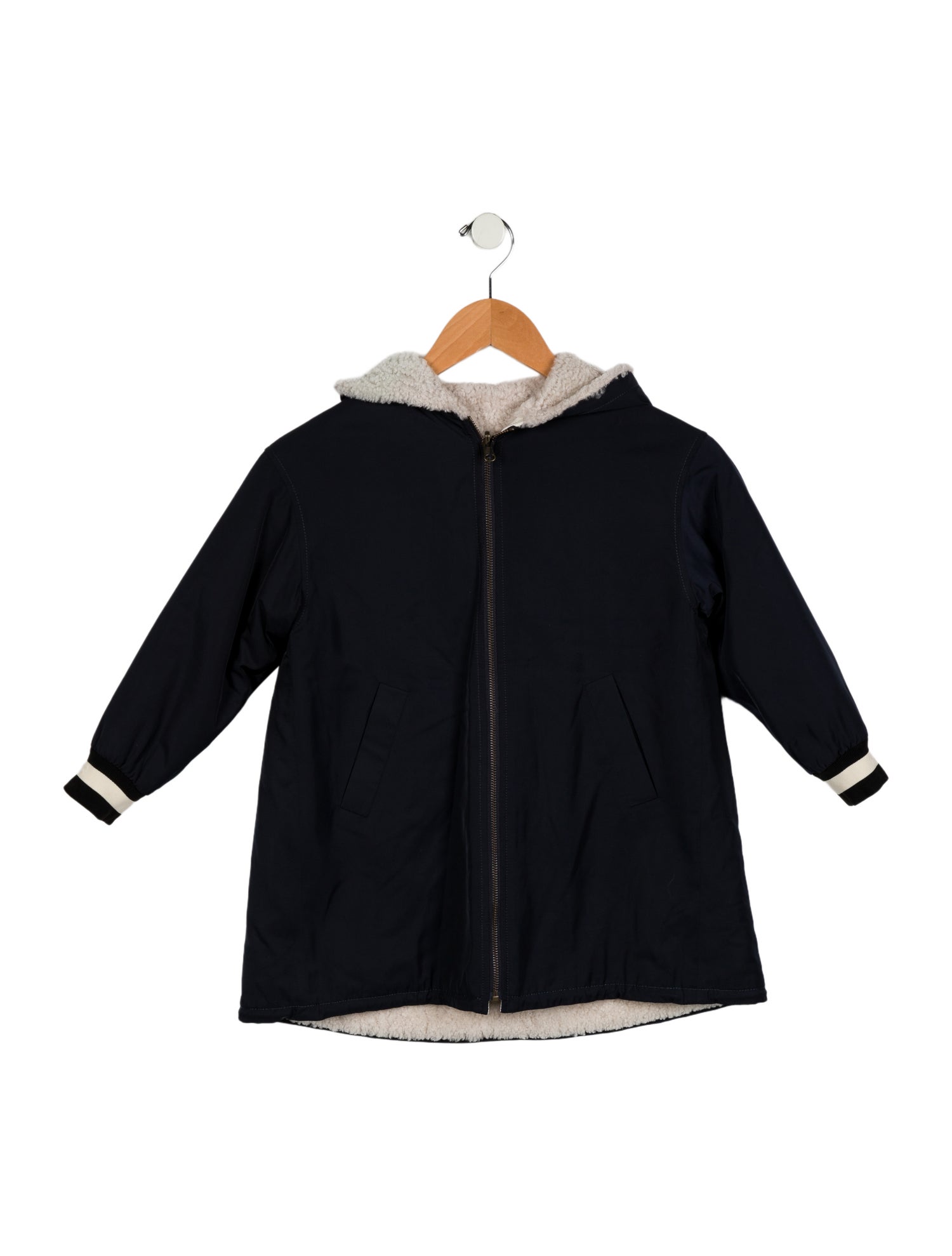 Yves Salomon Hooded Casual Coat