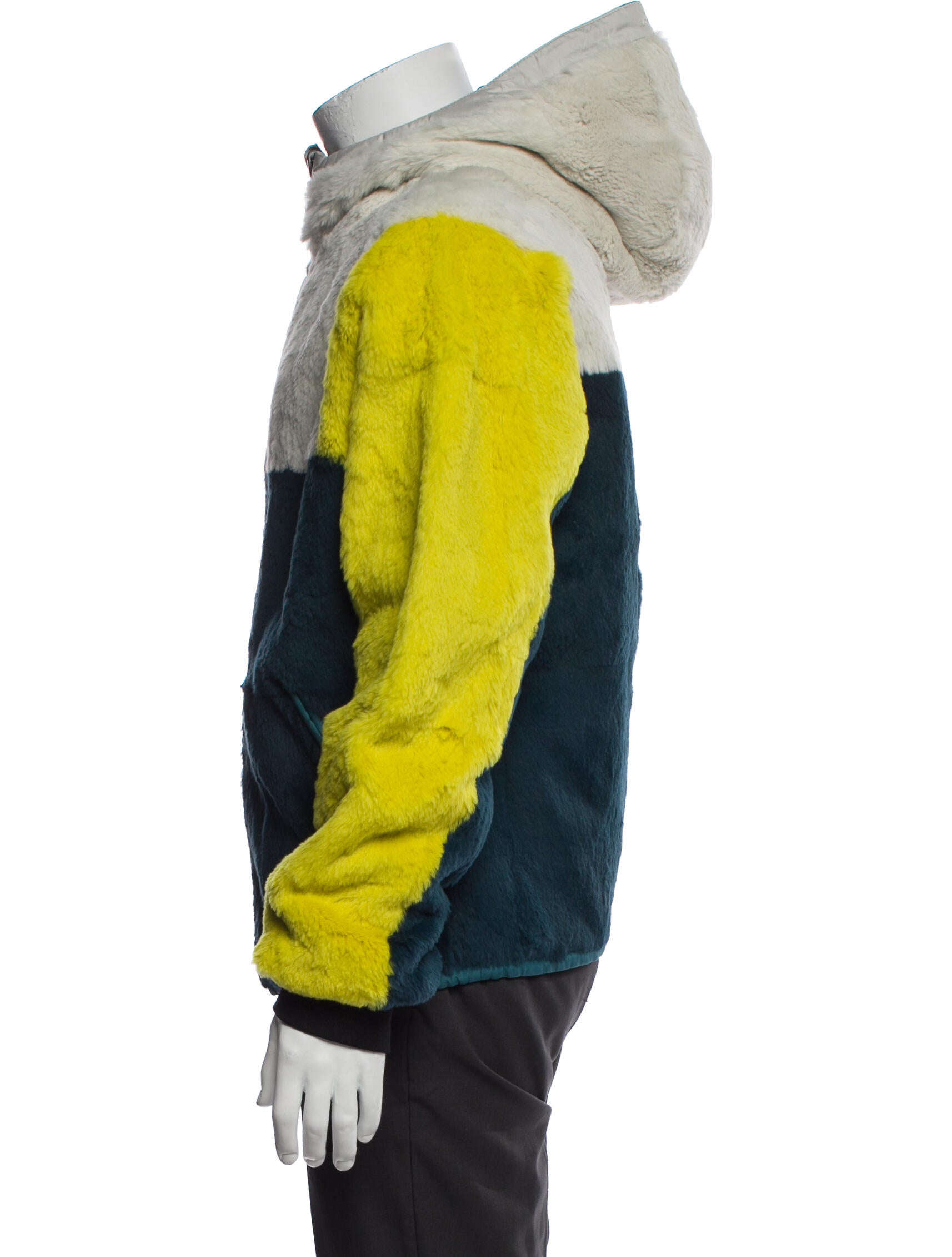 Yves Salomon Colorblock Pattern Jacket w/ Tags