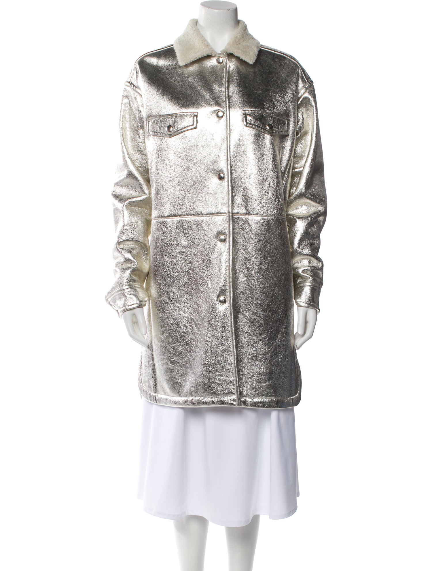 Yves Salomon Lamb Leather Coat w/ Tags