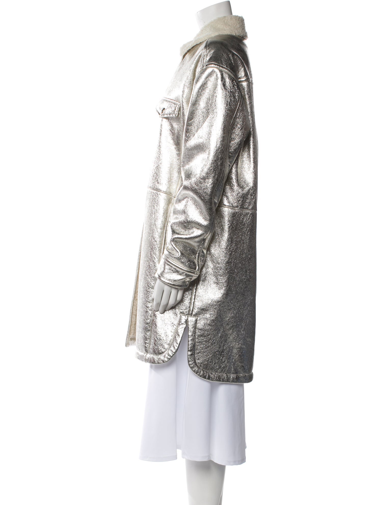 Yves Salomon Lamb Leather Coat w/ Tags