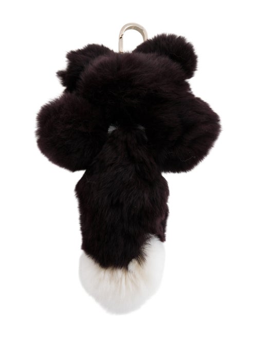 Yves Salomon Rabbit Fur Keychain