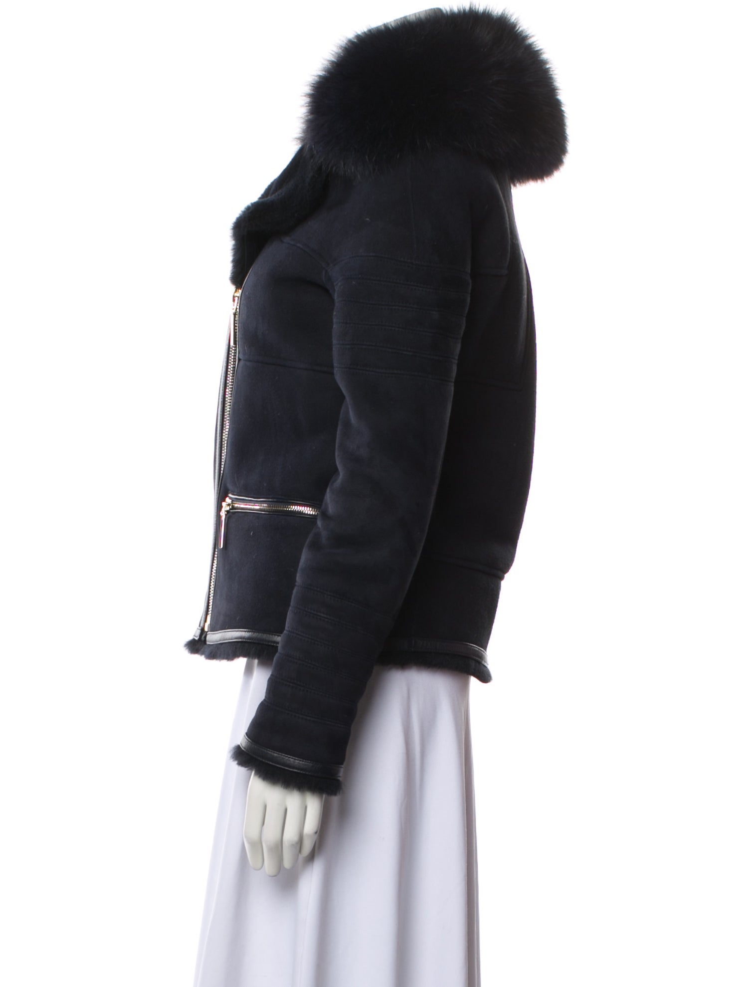 Yves Salomon Lambskin Fur Jacket