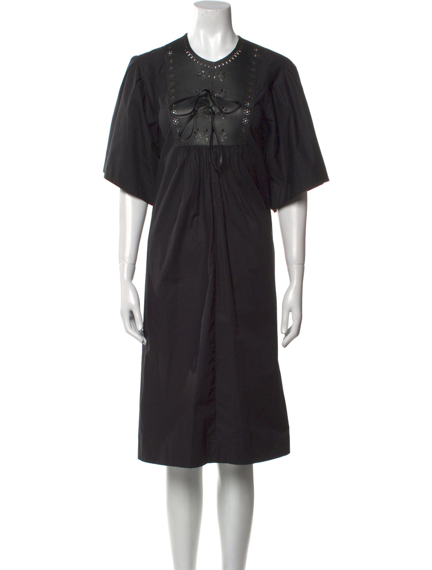 Yves Salomon Lamb Leather Midi Length Dress