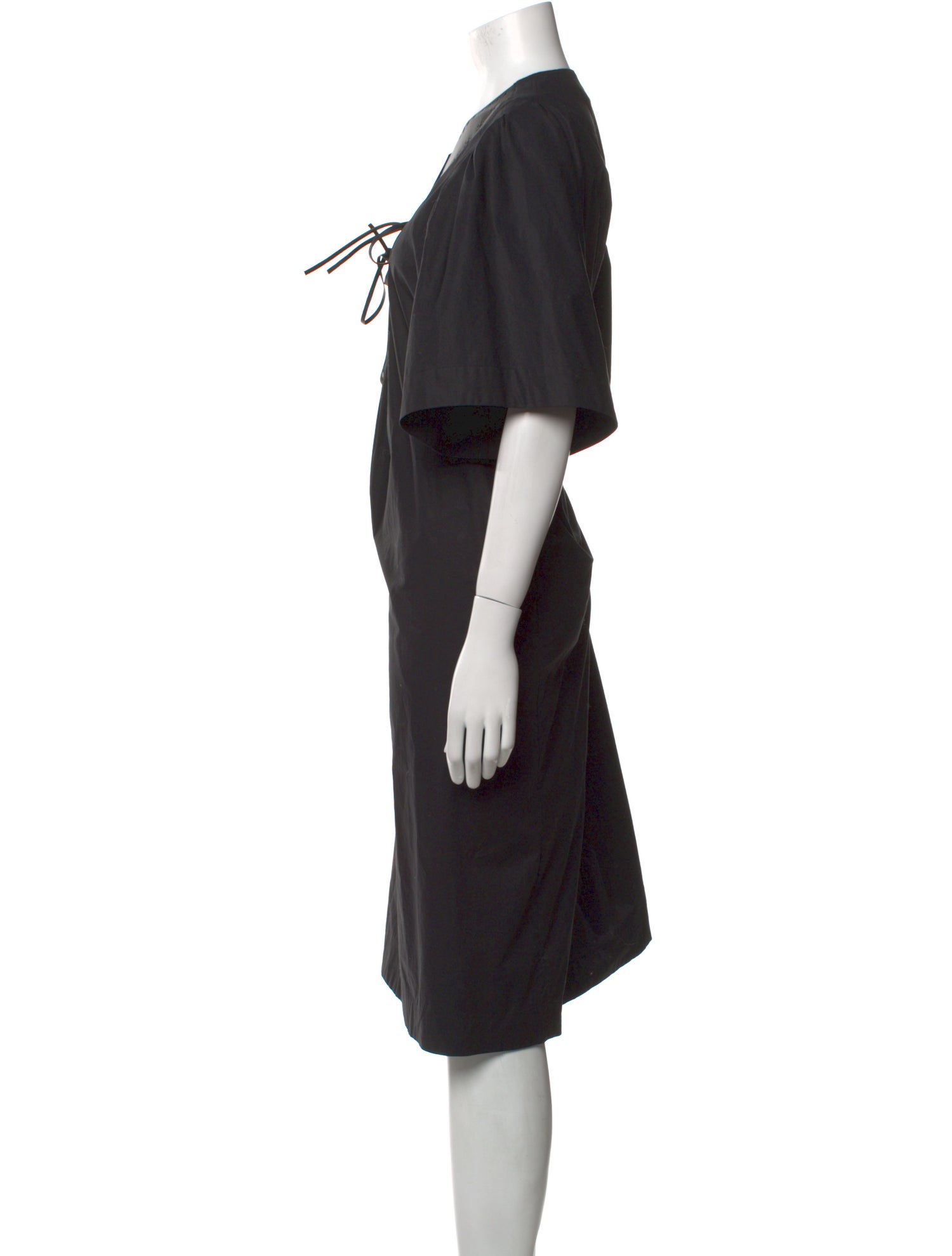 Yves Salomon Lamb Leather Midi Length Dress