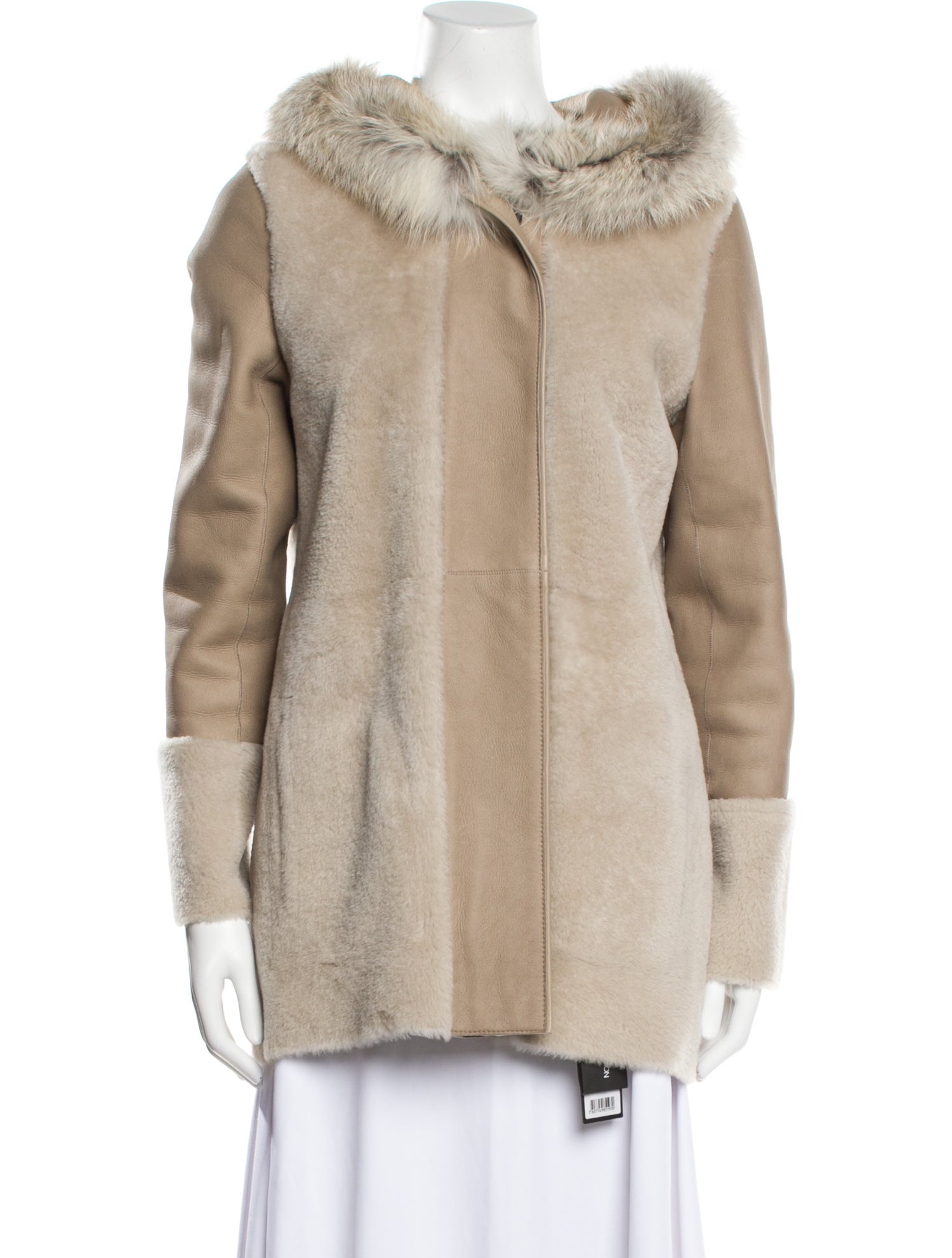 Yves Salomon Lamb Leather Fur Jacket