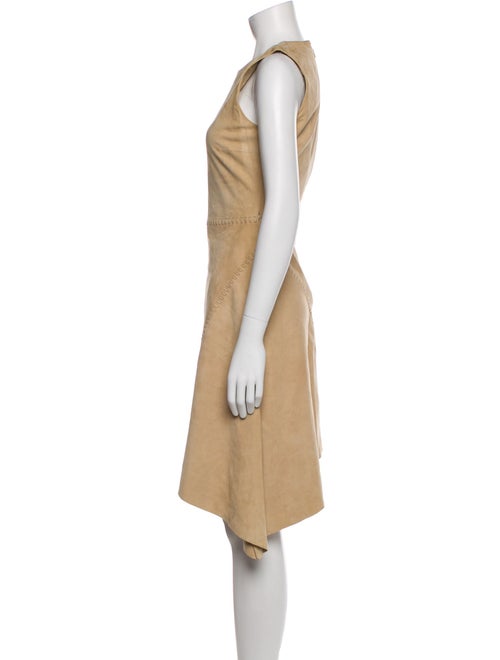 Yves Salomon Lamb Leather Knee-Length Dress
