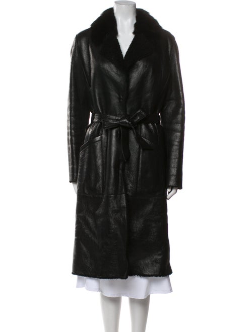 Yves Salomon Lamb Leather Fur Coat