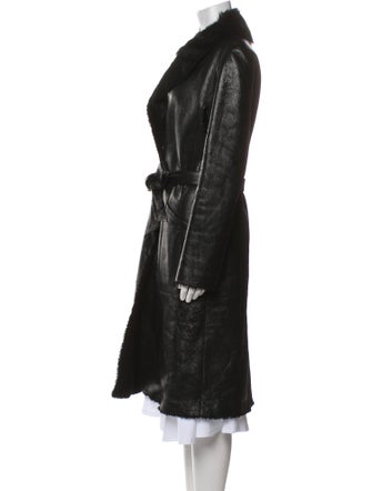 Yves Salomon Lamb Leather Fur Coat