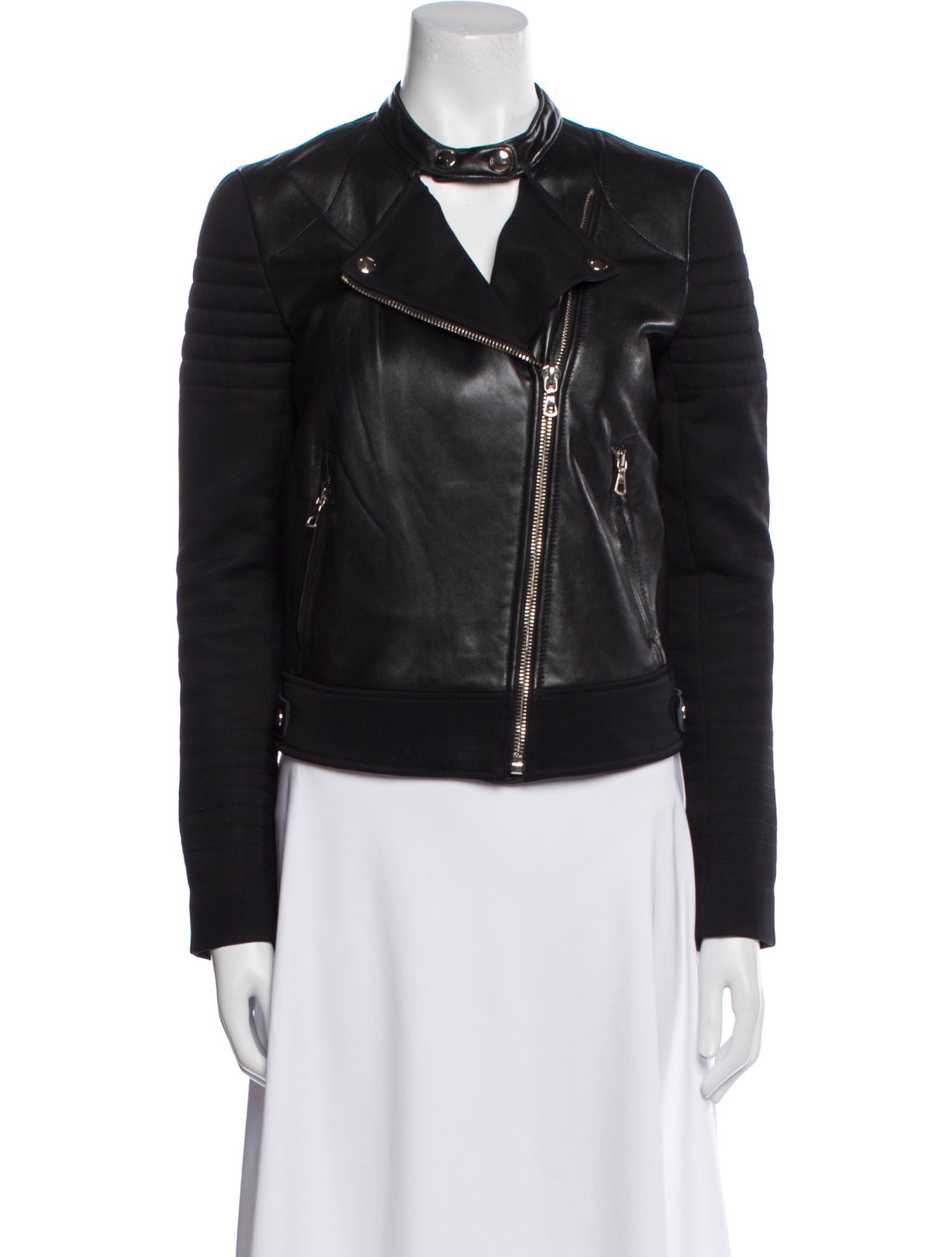 Yves Salomon Leather Biker Jacket