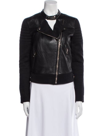 Yves Salomon Leather Biker Jacket