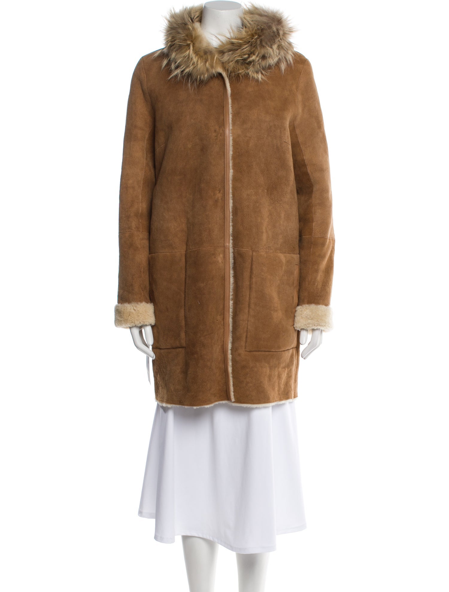 Yves Salomon Lambskin Fur Coat