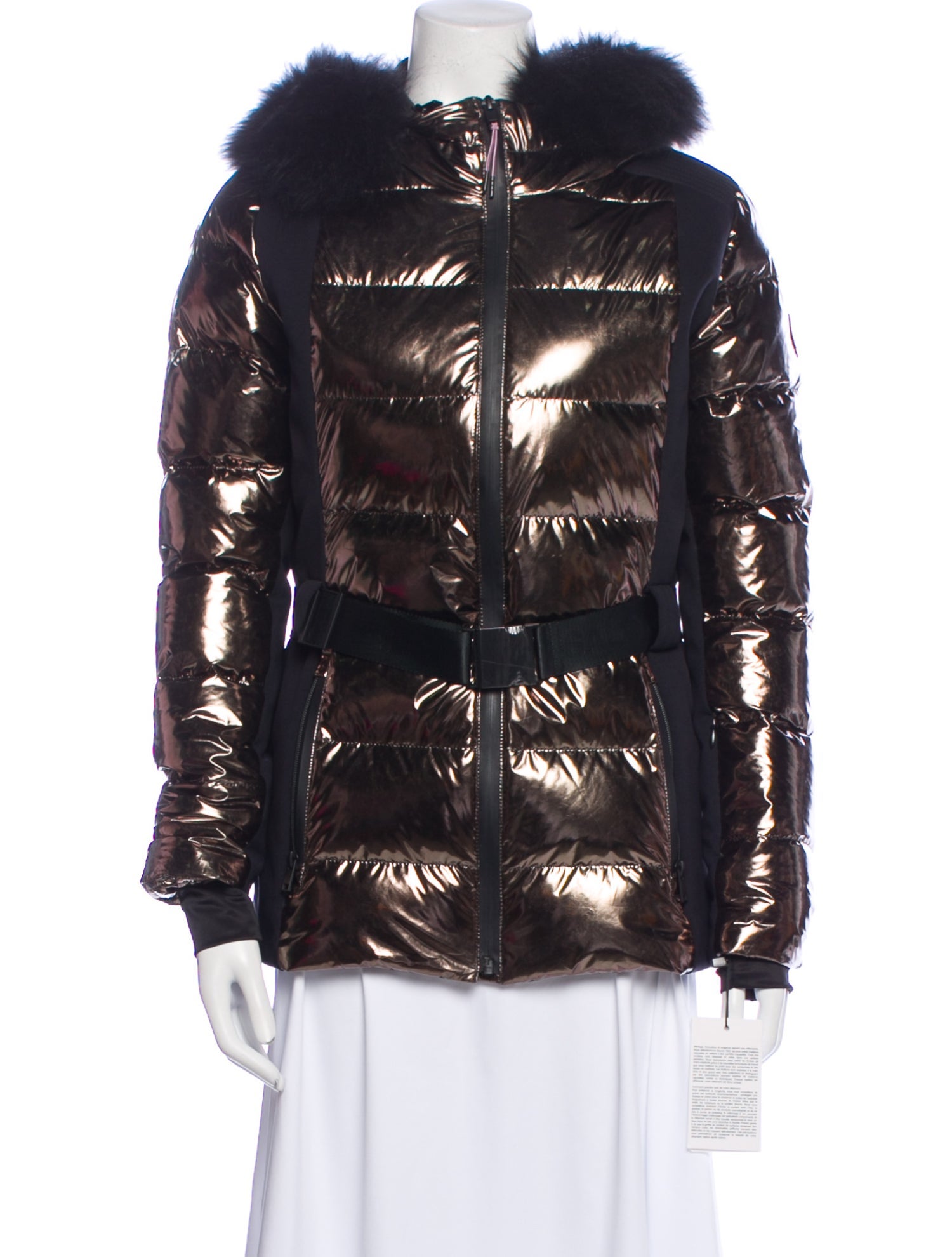 Yves Salomon Lamb Leather Down Coat