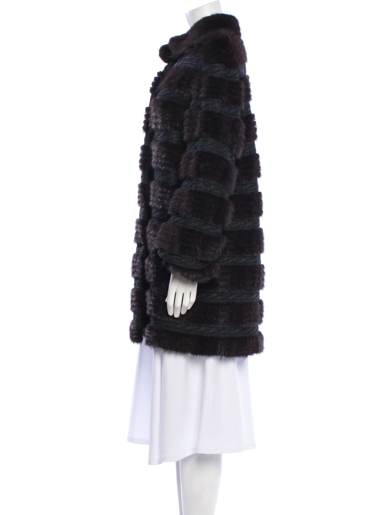 Yves Salomon Mink Fur Coat