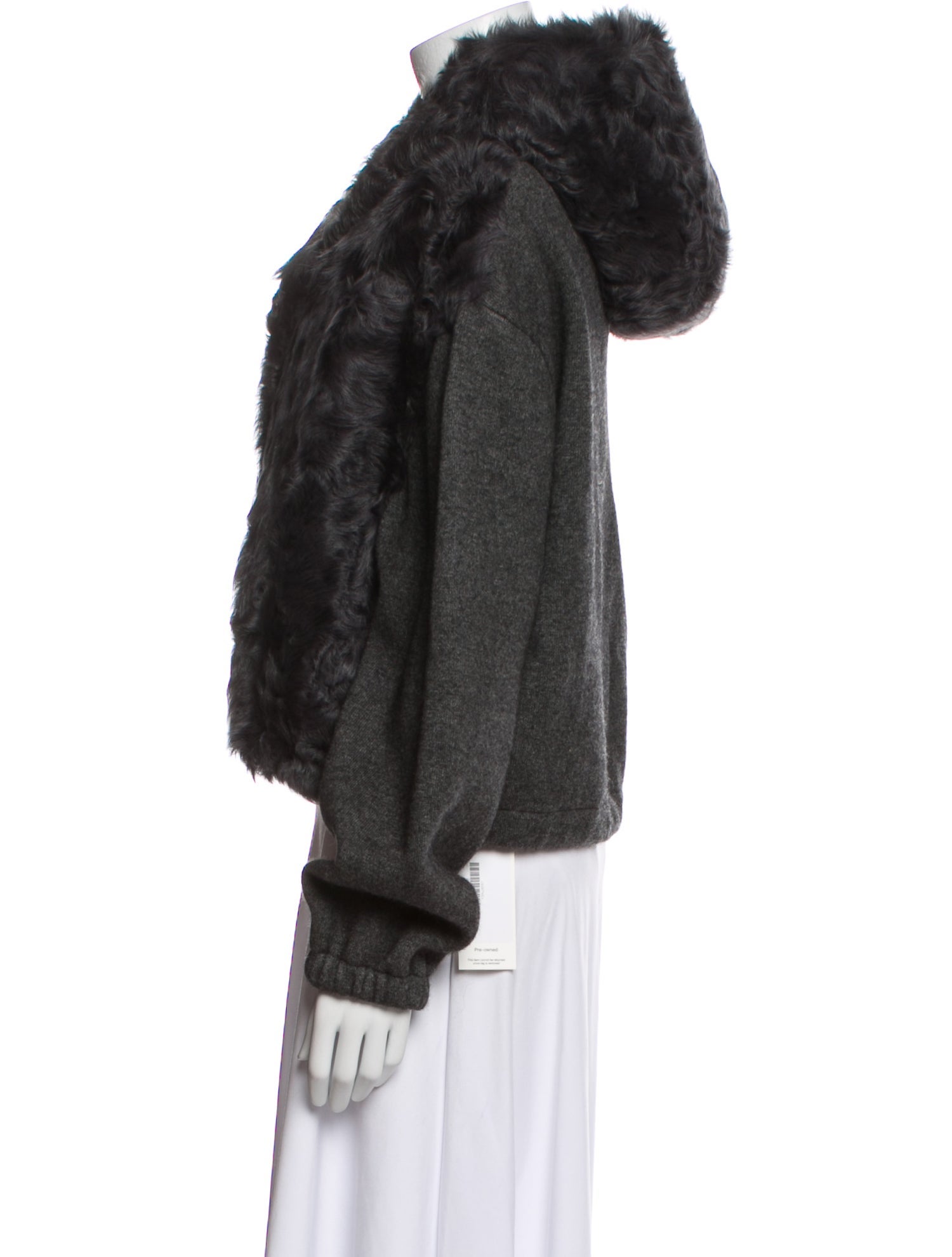 Yves Salomon Lambskin Faux Fur Jacket