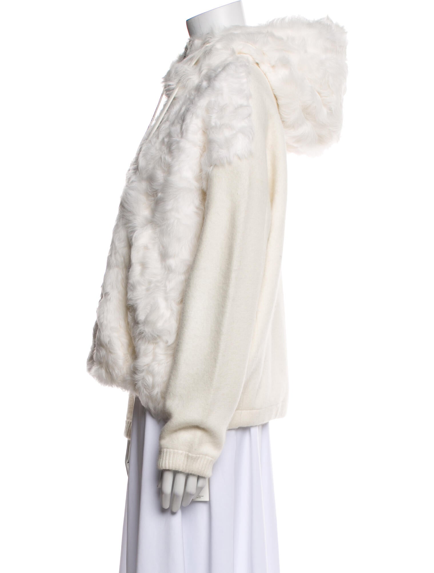 Yves Salomon Lamb Leather Faux Fur Jacket