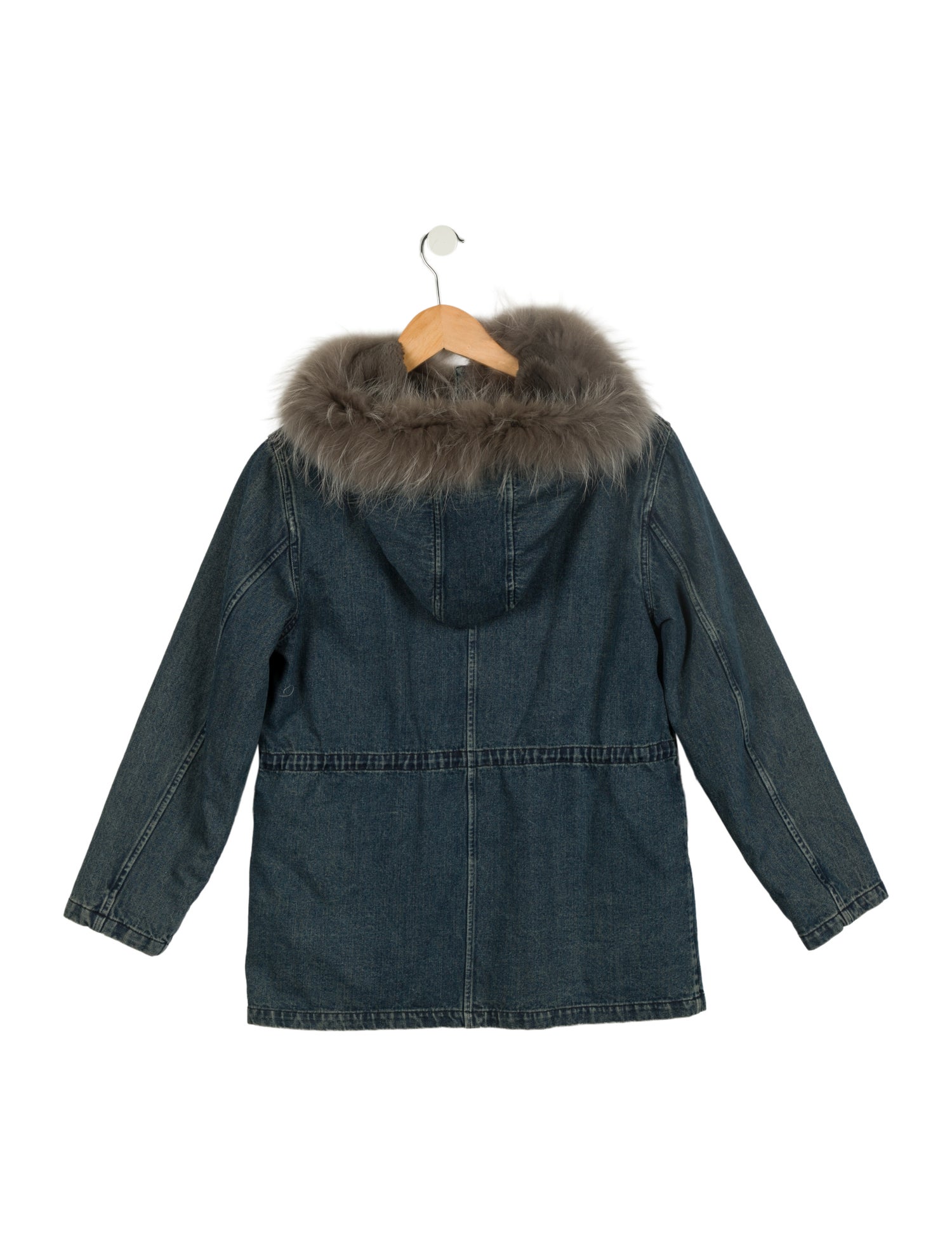 Yves Salomon Kids Girls' Denim Coat