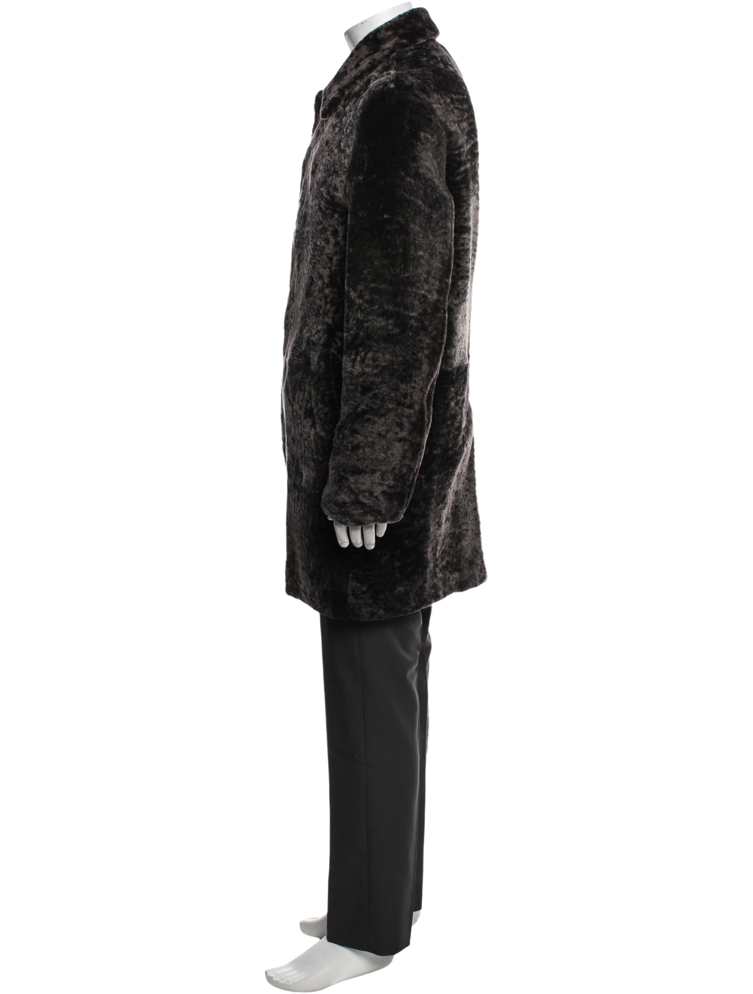 Yves Salomon Lamb Leather Overcoat