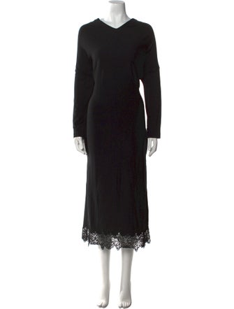 Y's Pink Crew Neck Midi Length Dress