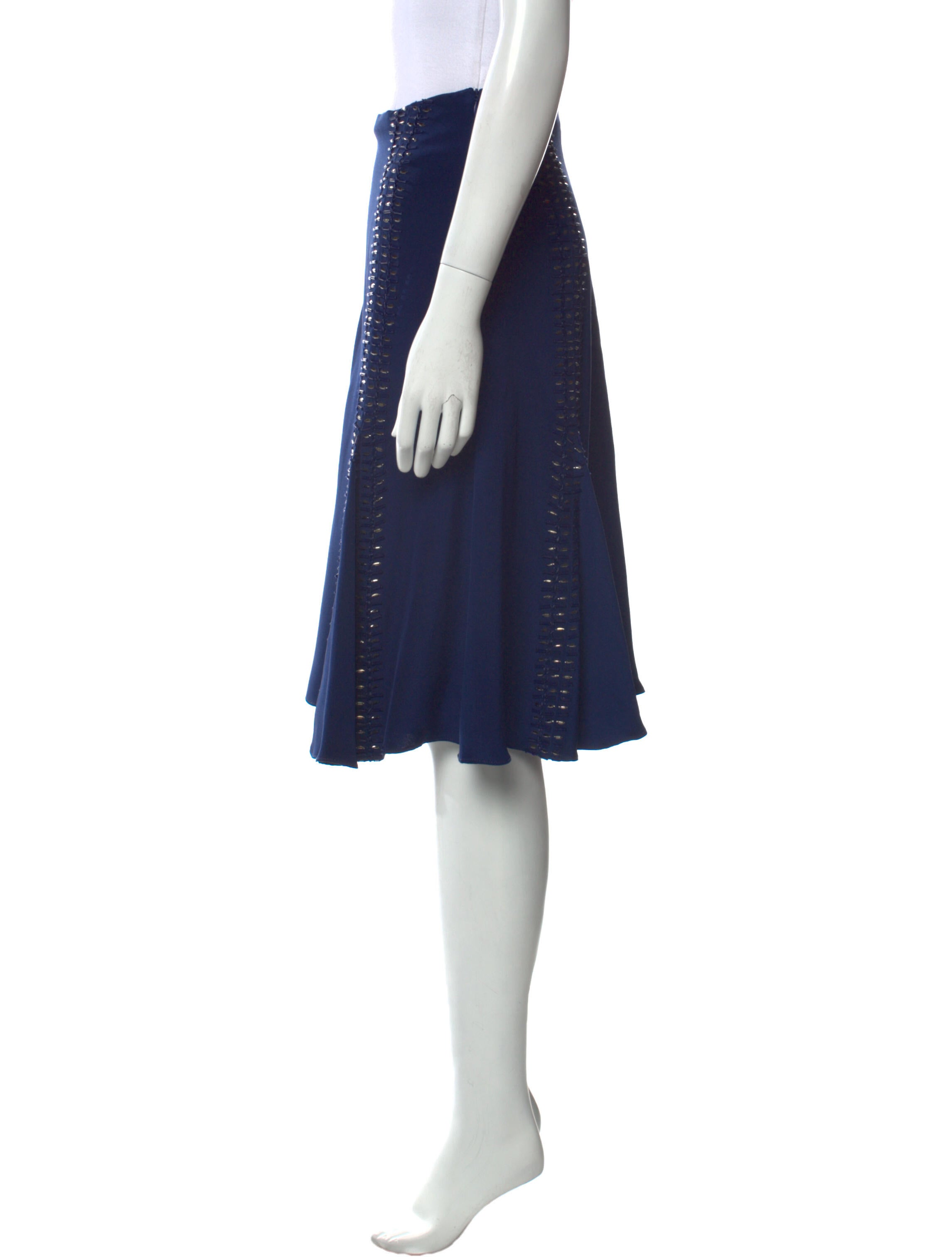 Charles Youssef Beaded Accents Knee-Length Skirt