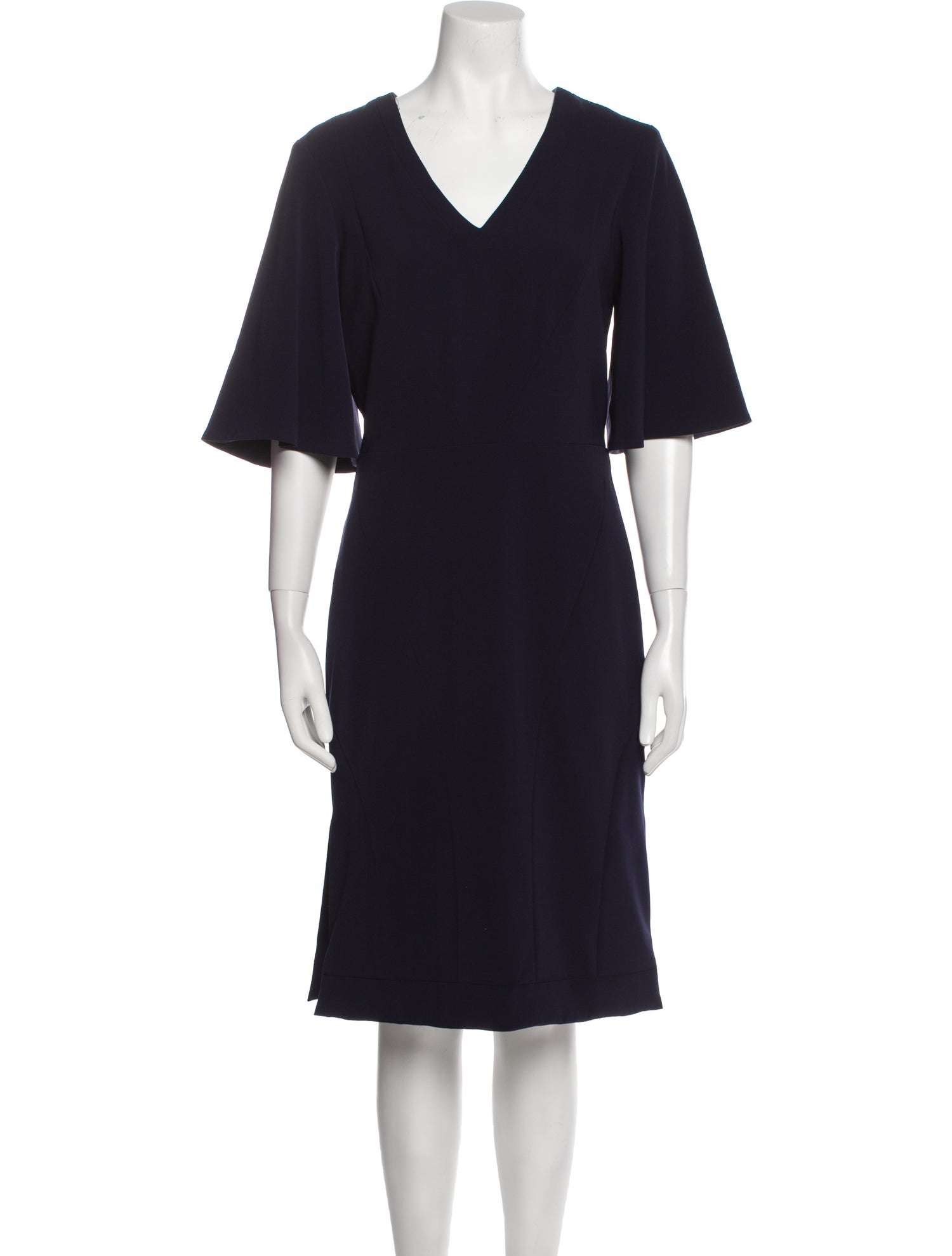 Charles Youssef V-Neck Knee-Length Dress