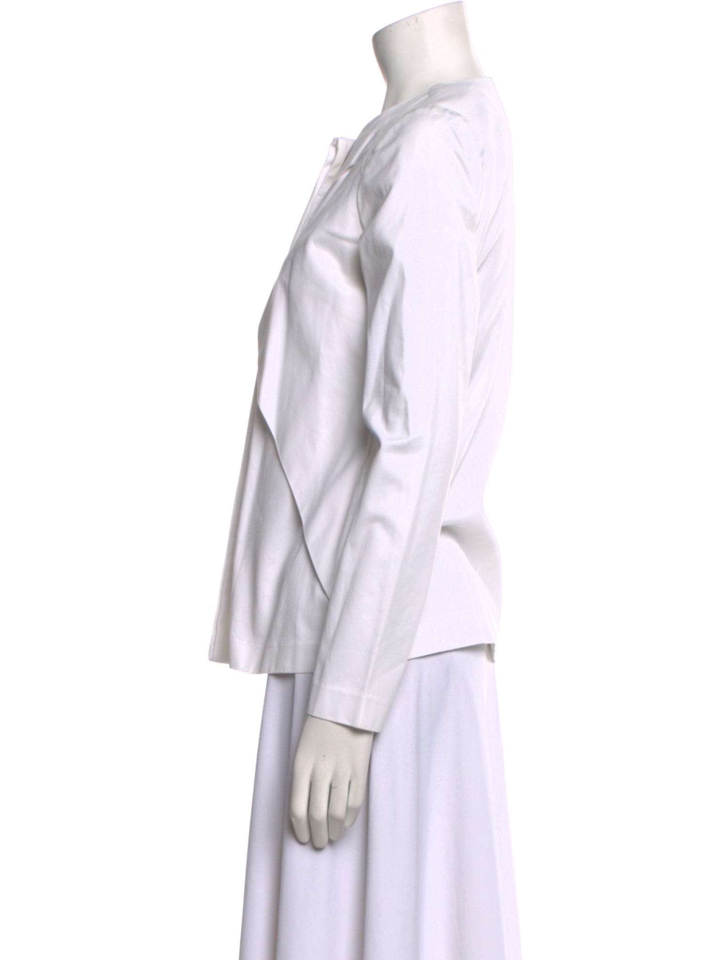 Charles Youssef Crew Neck Long Sleeve Blouse