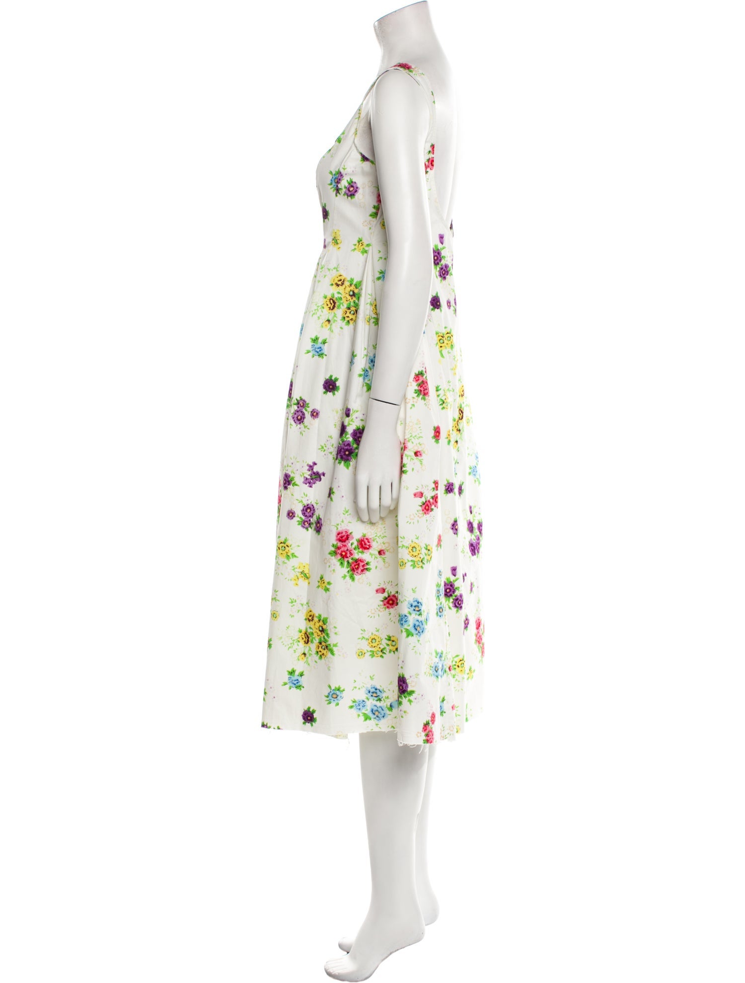 Yuhan Wang Floral Print Midi Length Dress