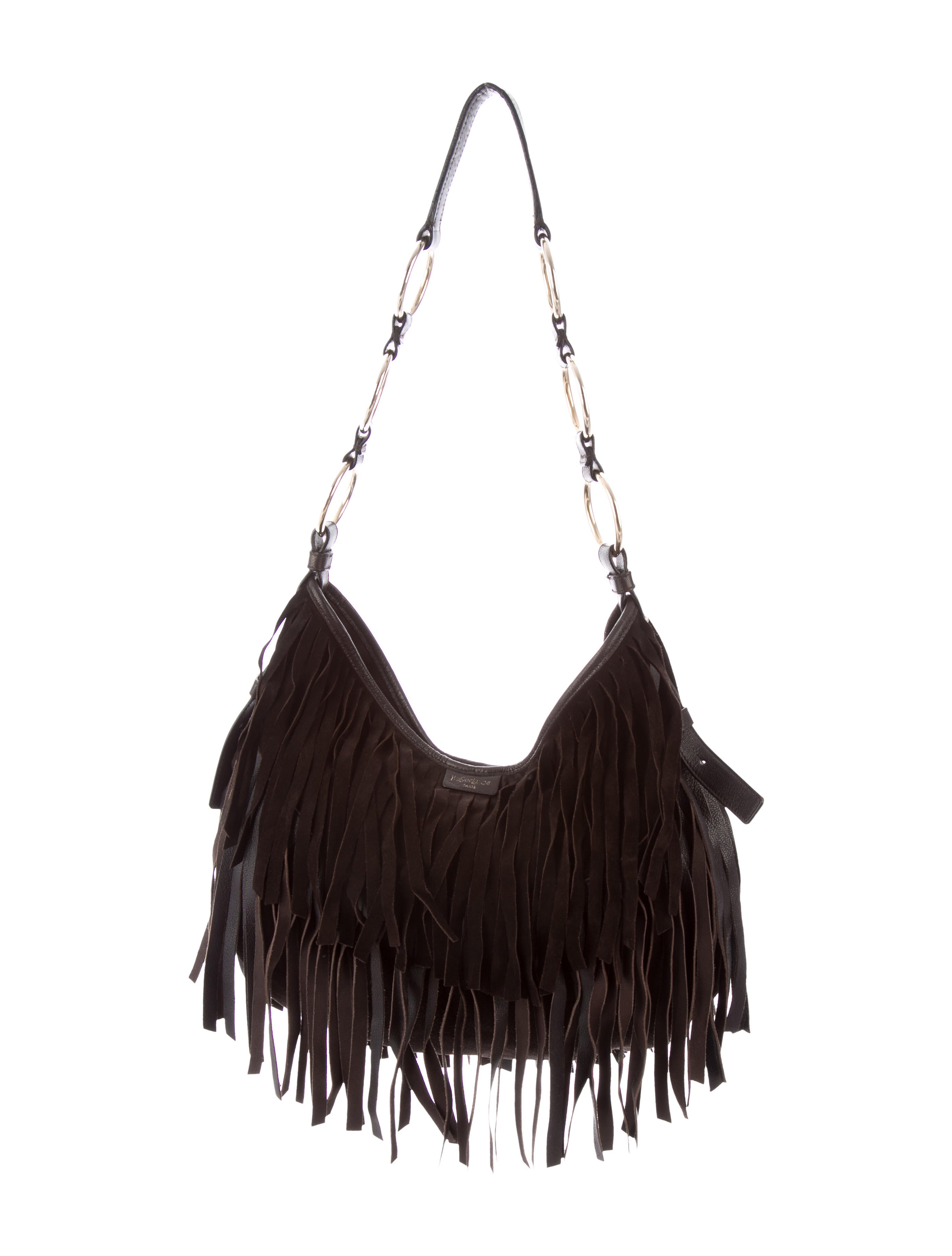 Yves Saint Laurent Suede Fringe Boheme Bag - Brown Shoulder