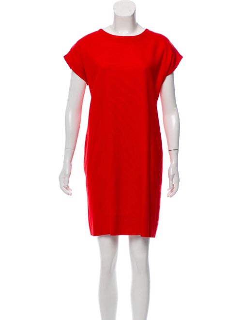 Yves Saint Laurent Crepe Tent Dress Red