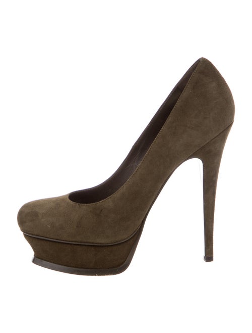 Yves Saint Laurent Suede Pumps Green
