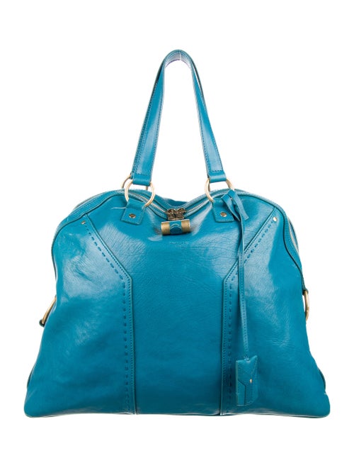 Yves Saint Laurent Leather Muse Bag Blue