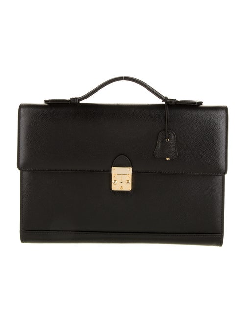 Yves Saint Laurent Vintage Leather Briefcase Black