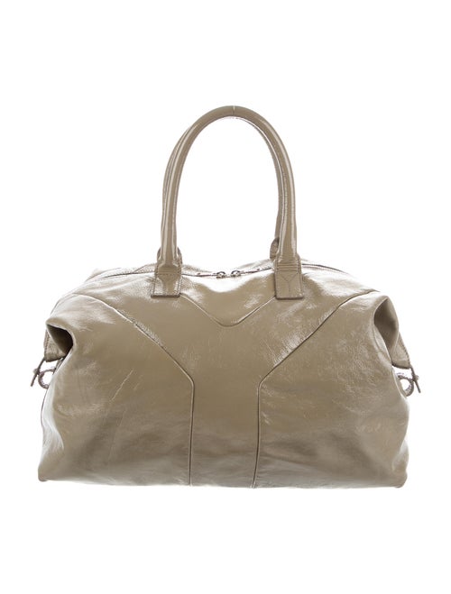 Yves Saint Laurent Patent Leather Handle Bag Green