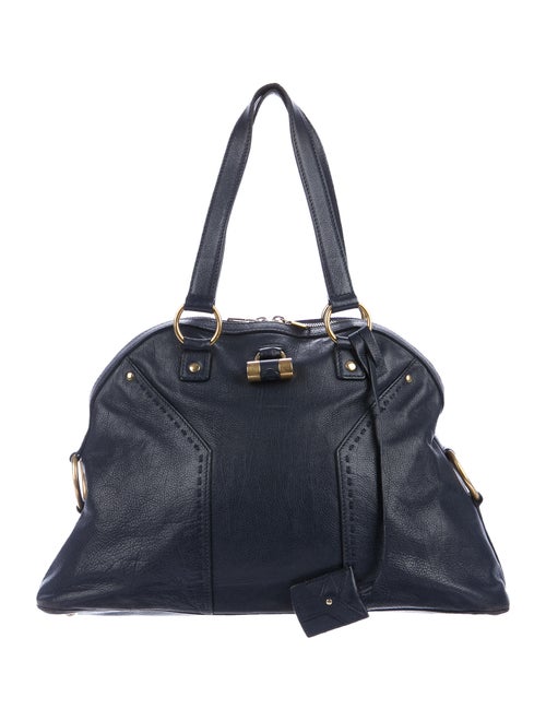 Yves Saint Laurent Leather Muse Bag Blue