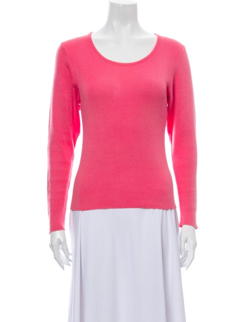 Yves Saint Laurent Vintage Scoop Neck Sweater Pink