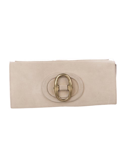Yves Saint Laurent Suede Clutch Gold