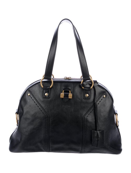 Yves Saint Laurent Leather Muse Bag Black