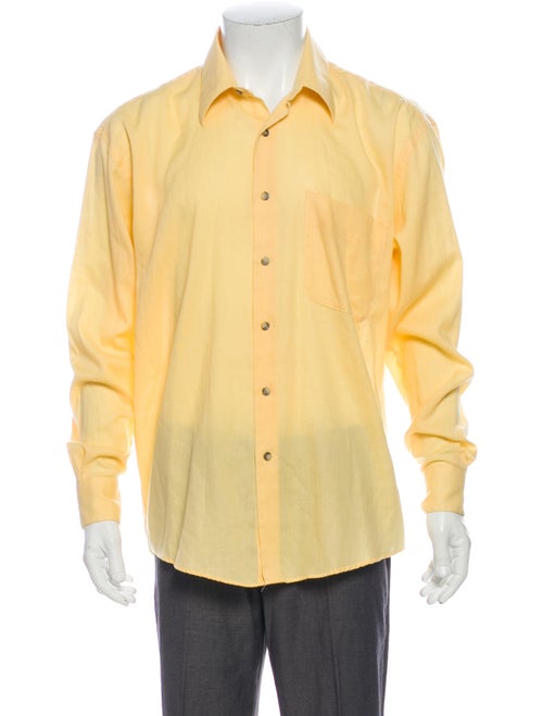 Yves Saint Laurent Long Sleeve Dress Shirt Yellow