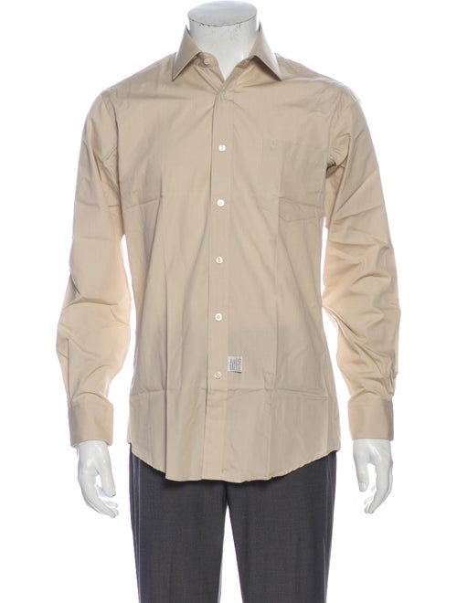 Yves Saint Laurent Long Sleeve Dress Shirt Brown