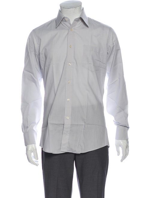 Yves Saint Laurent Long Sleeve Dress Shirt Blue