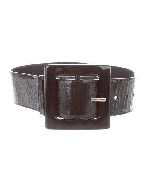 Yves Saint Laurent Patent Leather Wide Waist Belt