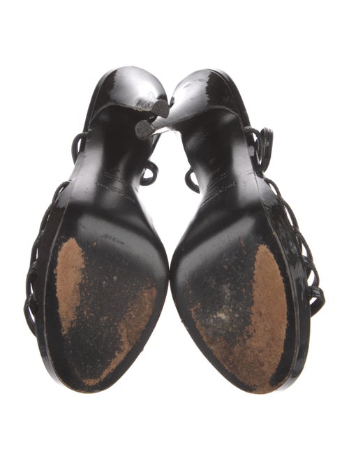 Yves Saint Laurent Patent Leather Slingback Sandals