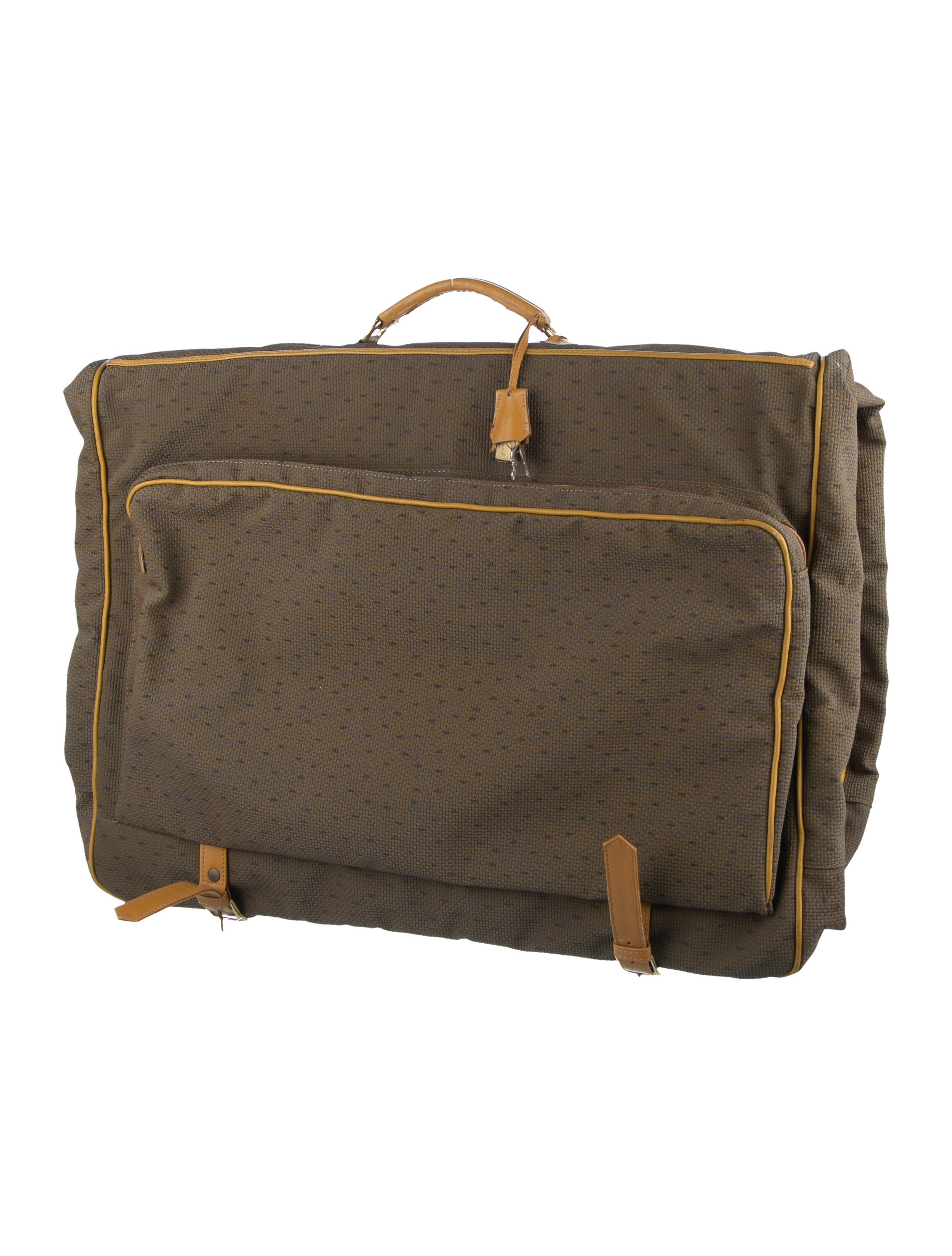 Yves Saint Laurent Canvas LeatherTrimmed Garment Bag Luggage and