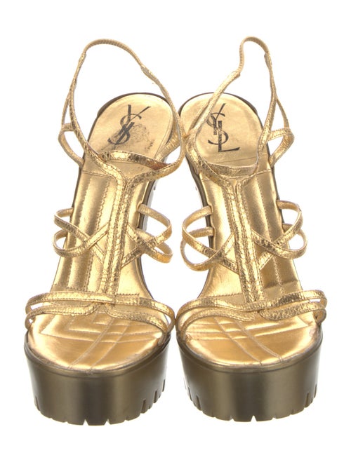 Yves Saint Laurent Leather Slingback Sandals