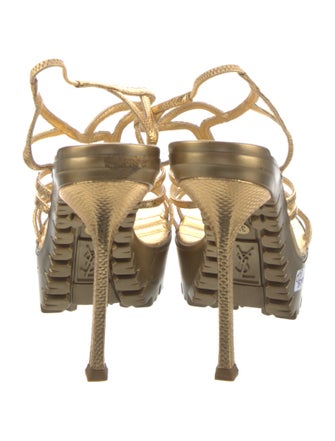 Yves Saint Laurent Leather Slingback Sandals