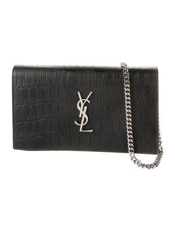 Saint Laurent Shoulder Bags Embossed Monogram Kate Wallet on Chain