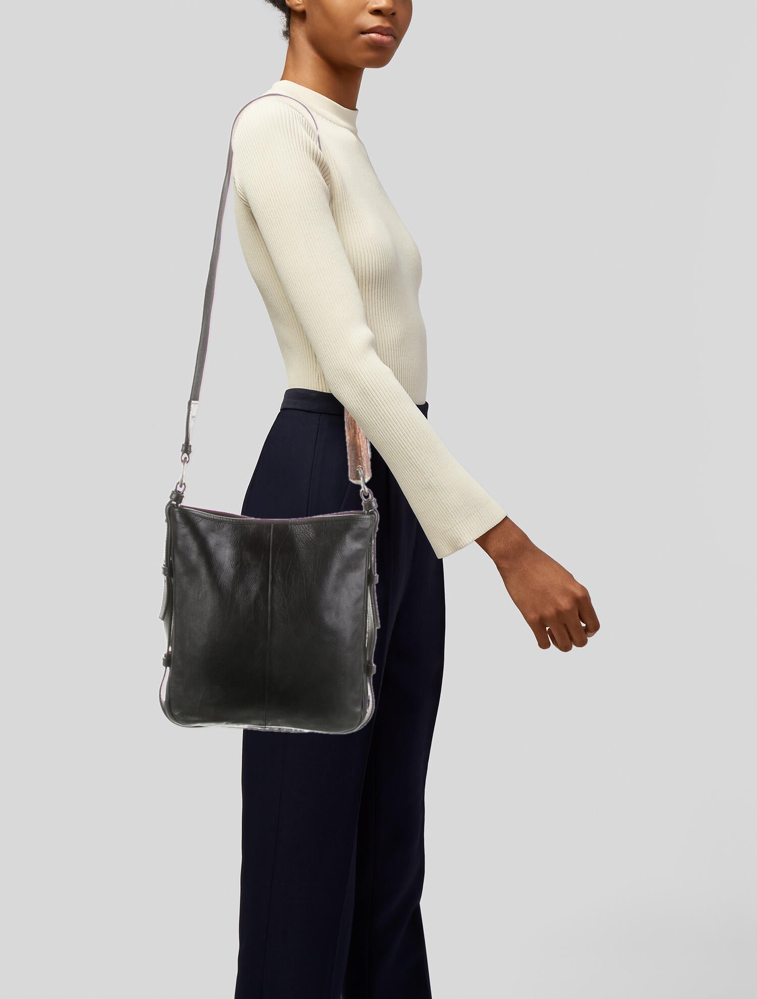 Yves Saint Laurent Mombasa Messenger Bag Black Crossbody Bags