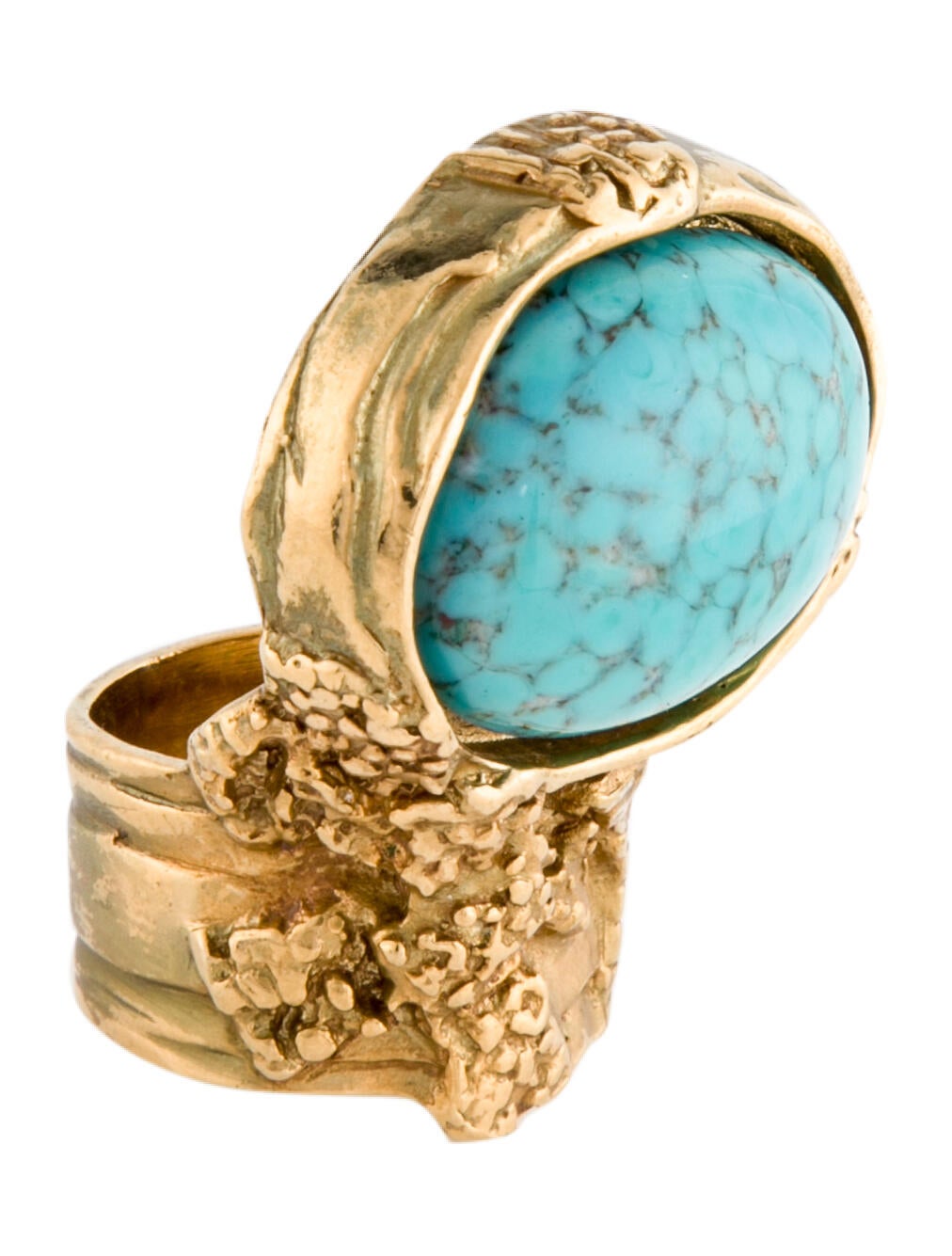Yves Saint Laurent Arty Cocktail Ring GoldPlated Cocktail Ring, Rings YVE195982 The RealReal